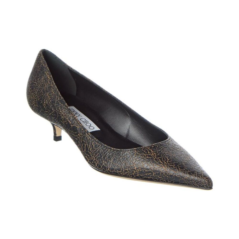Jimmy Choo Amelia 38 Leather Pump, Black